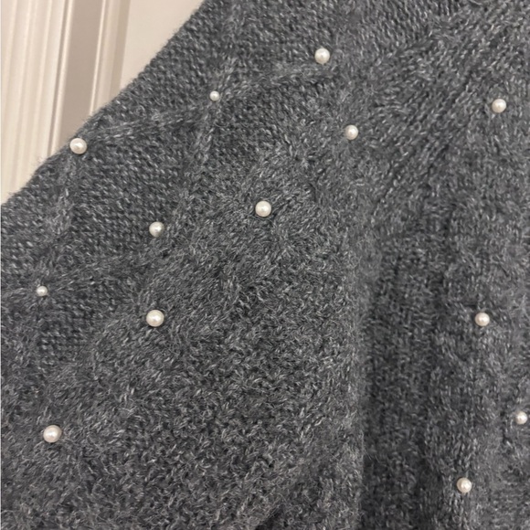 Pearl Gray Sweater with Embellishments - Picture 2 of 7